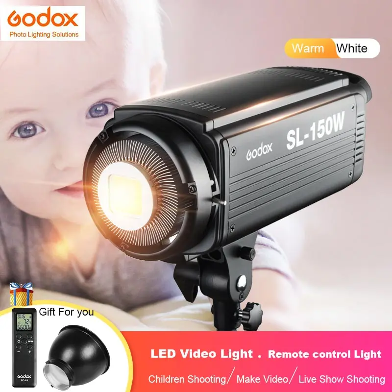 Godox SL 150W 5600 K белая версия 16 каналов Светодиодный студийный непрерывный видео свет