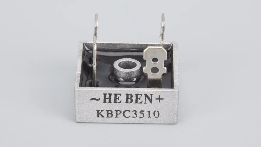 Медный штифт бренда HE BEN 28*28 KBPC3510 35A 1000 В однофазный мост диодный выпрямитель