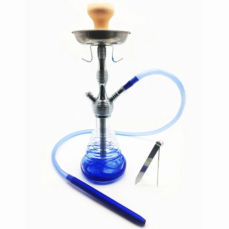 Buy New Creative Sea Blue Borosilicate Glass Hookah Shisha with a Set of Hookah