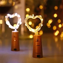 20 LED světýlek na zátce do lahve, krásná dekorace