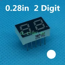 Белый 7 сегмент общий анод 2 битовая цифровая трубка 0,2" 0.28in. Светодиодный дисплей 7 segmentos светодиодный цифровой трубки