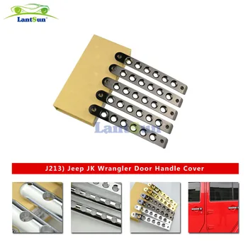 

J213 5Pcs/set Front & Rear Aluminum Door Grab Handle Cover Trim for 2007-2017 4 Door for Jeep Wrangler JK & Unlimited Lantsun