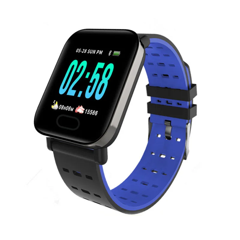 

Brand New A6 Smart Watch Blood Pressure Monitor Smart Bracelet Quick Release Wrist Strap Real Time Heart Rate Monitoring Watches