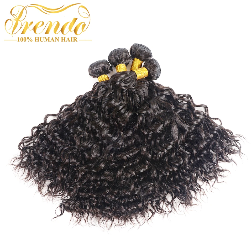 Malaysian Hair Bundles Water Wave Human Hair 4 Bundles Bundles Double Wefts Thick Hair Extensions Brenda non Remy Hair 8-30 inch
