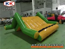 Water Games Supplier Heat Sealed Mini Inflatable Floating Water Island Climbing Slide