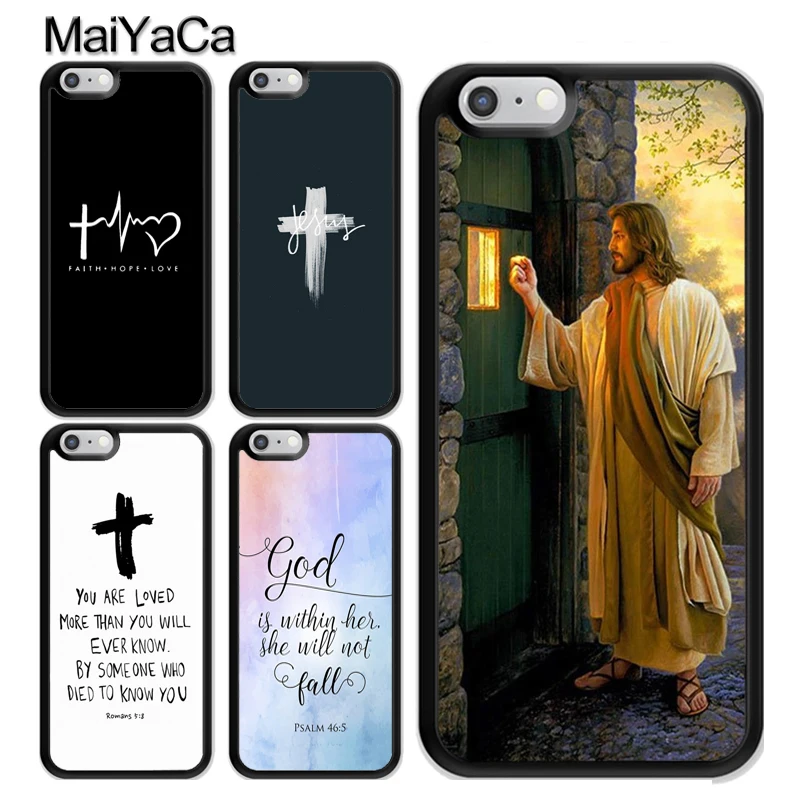 Чехол для телефона MaiYaCa Christ Jesus Bible Verse Cross из ТПУ для iPhone 11 Pro MAX X XR XS MAX 6 6s 7 8 Plus 5S задняя крышка