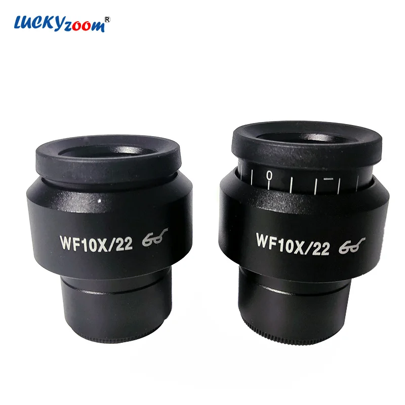 Lucky Zoom бренд высокой точки широкого поля бинокулярный тринокулярный микроскоп окуляр WF10X/22 мм стерео микроскоп Lenes аксессуары
