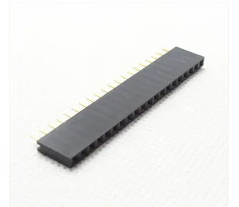 

Free shipping 160PCS 2.54mm 1 X 20 Pin Gold-plated Single Row Straight Female Pin Header ROHS
