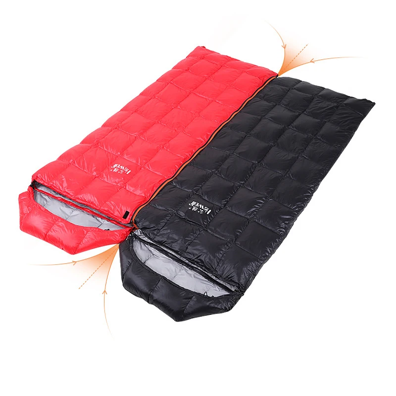 

Outdoor Camping Ultralight Sleeping Bag Spring Duck Down Thermal Sleeping Bag Splicing Envelope Lazy Bag for Climbing Hiking