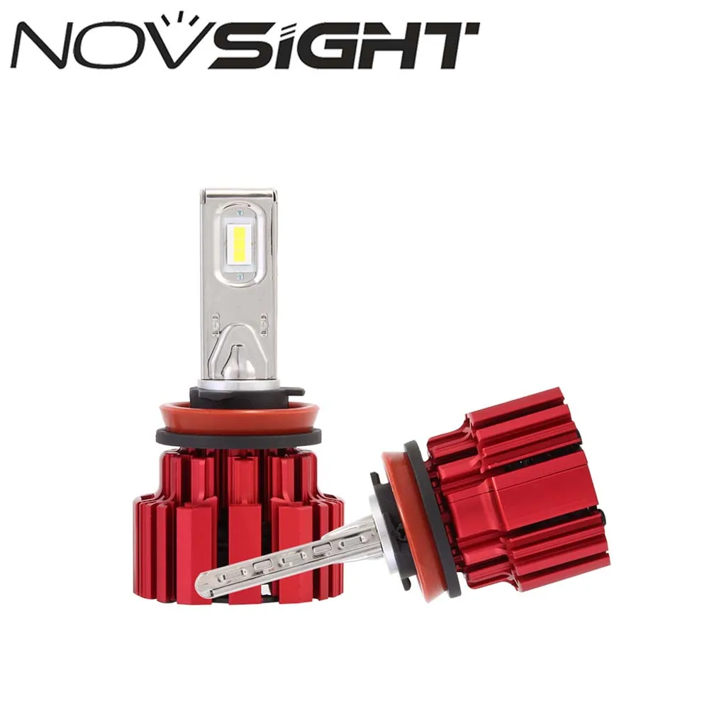 NOVSIGHT H11 H8 H9 Car Led Headlights 4043W 6800LM Play and Plug H11 LED Light Cool White 6000K