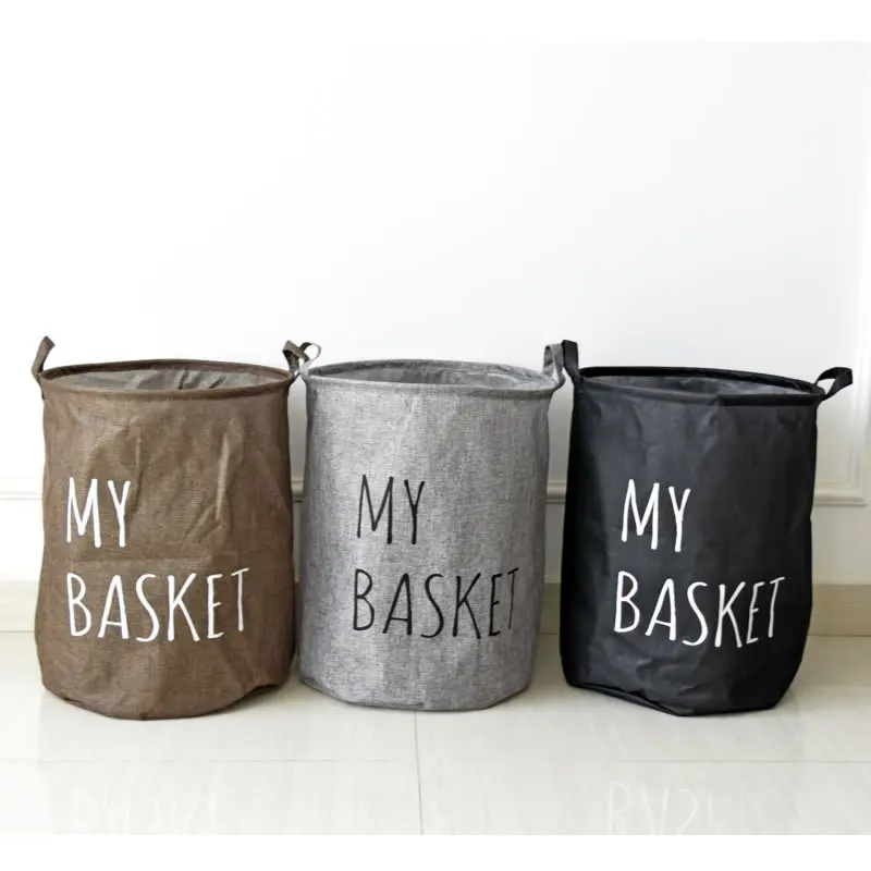 ZAKKA Groceries Creative Cloth Folding Storage Bucket Laundry Basket Opening Top Storage Barrels Multicolor Optional