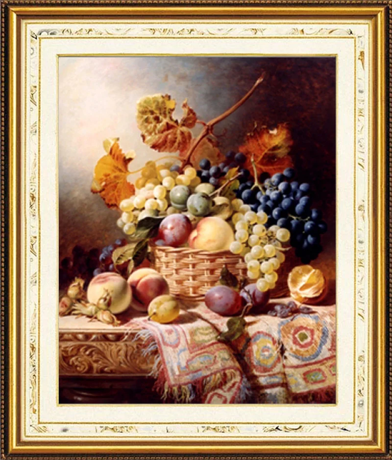 

Needlework,for embroidery,DIY DMC Cross stitch,Wine fruit pattern 14CT white canvas counted Cross-Stitching home decor crafts