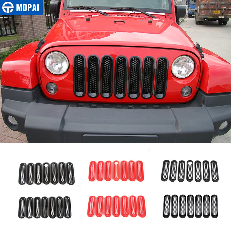 MOPAI Racing Grills for Jeep Wrangler JK 2007+ Car Front Insert