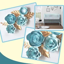 DIY бумажные цветы набор листьев настенный декоративный фон детское украшение душевой кабины Мальчик Детские художественные поделки Бохо цветочный деко Искусственные цветы papel