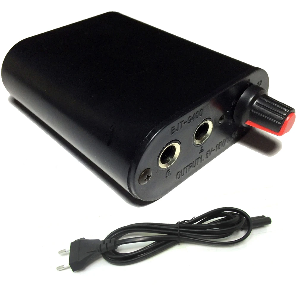 BJT Blue MiNi Digital Tattoo Power Machine Supply W/ combine Footswitch talon Clip Cord