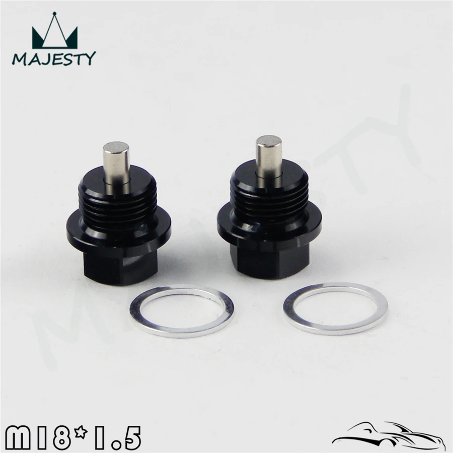 

2PCS M18x1.5 Magnetic Engine Oil Pan Drain Filter Adsorb Plug Bolt + Washer