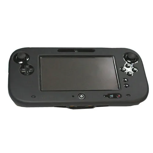 Черный мягкий силиконовый полная защита ГЕЛЬ Чехол чехол для Nintendo Wii U Gamepad