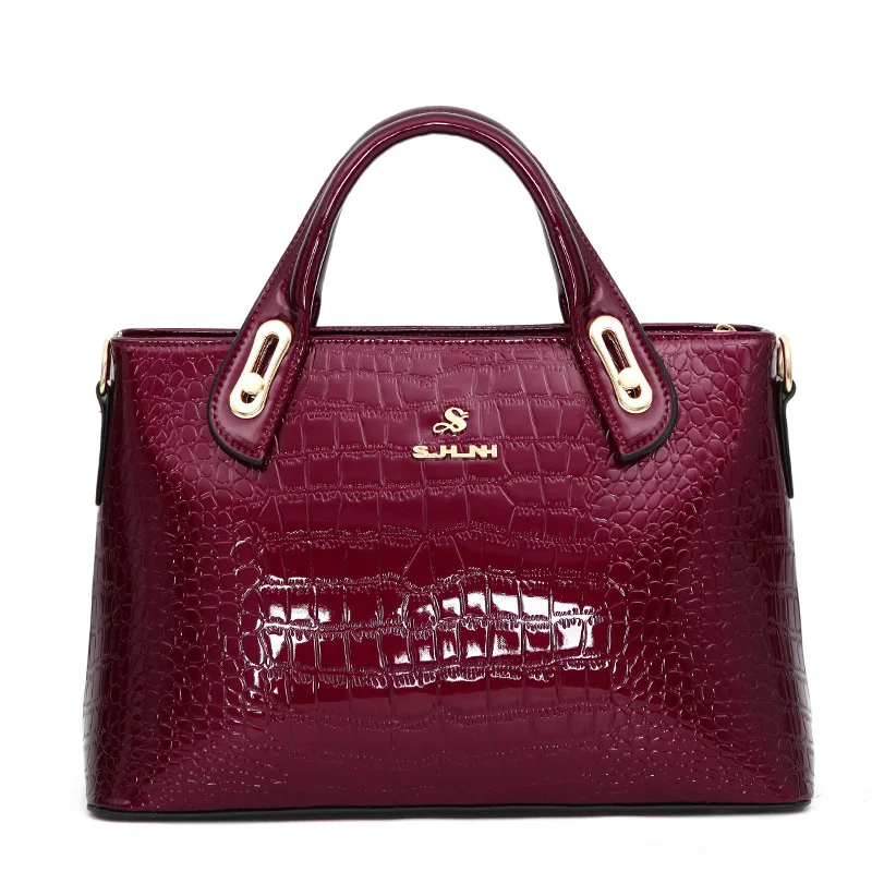 

ICEV New Simple European Fashion Women Leather Handbags Patent Leather Bags Handbags Women Famous Brands Ladies Office Totes Sac
