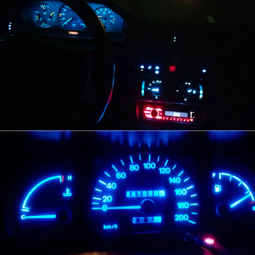 20 штук салона T5 светодио дный 1 SMD DC 12 В свет Керамика Dashboard Gauge инструмент Керамика Авто боковой Клин свет лампы