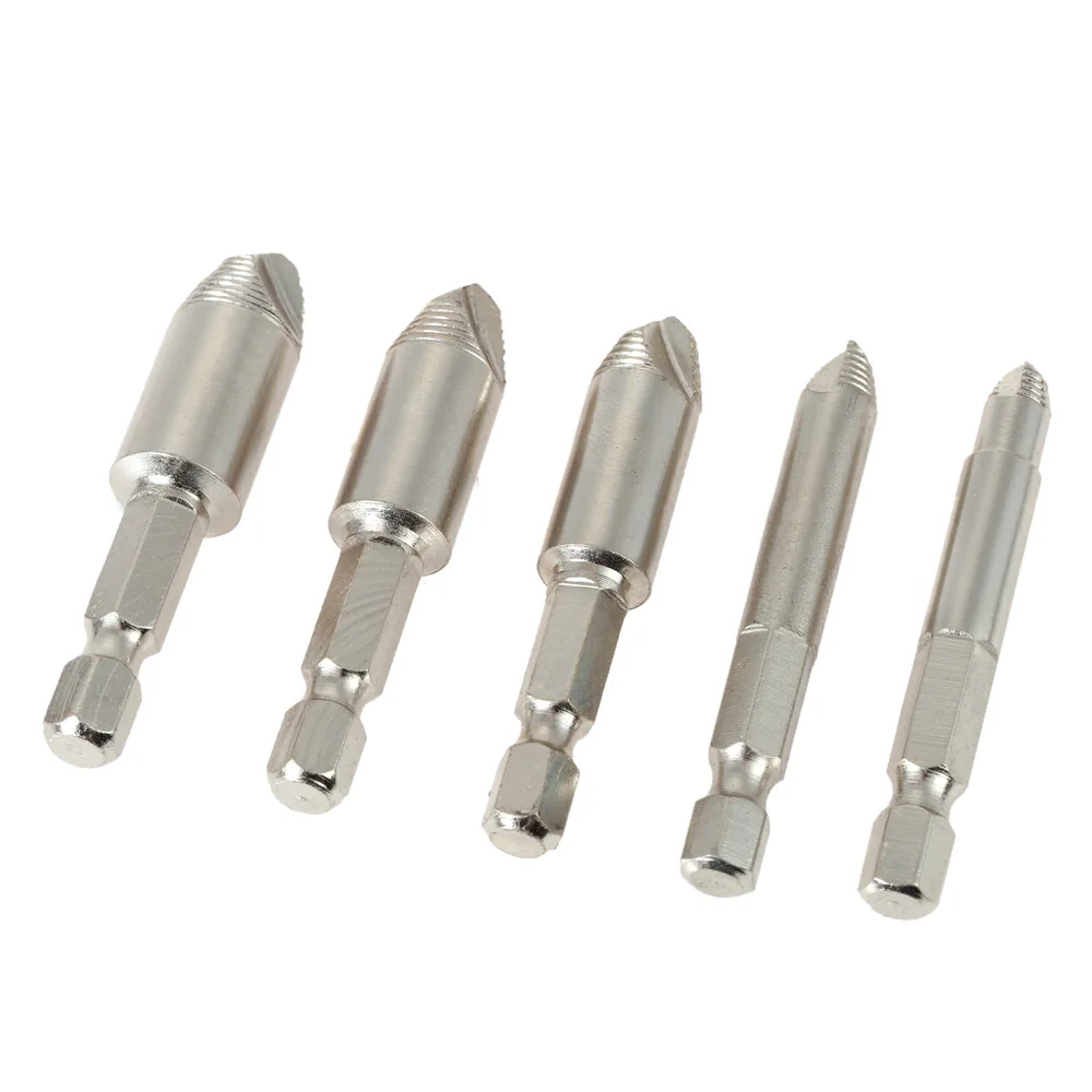 5pcs Herramientas Ferramentas Taladro Manual Stripped Screws Remover Damaged Screw Extractor Set Bolt Extractor Tool Foret Bois