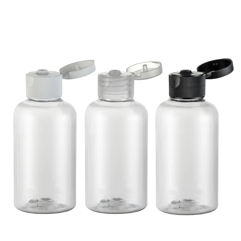 50pcs 75ml Empty Clear PET Plastic Lotion Bottle Emulsion Shampoo Toner