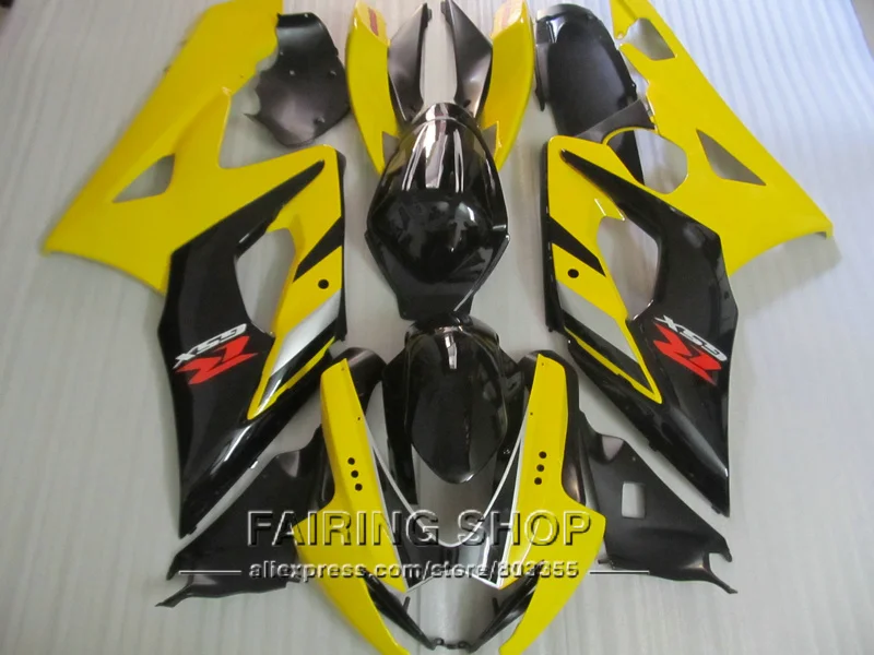 

Injection mold 100% fit for Suzuki GSXR1000 K5 K6 2005 2006 yellow black fairings set GSXR 1000 05 06 IK09