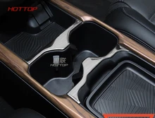 HOTTOP Per Honda CRV CR-V 2017 2018 In Acciaio Inox Anteriore Centro Posteriore Cup Holder Pad Trim