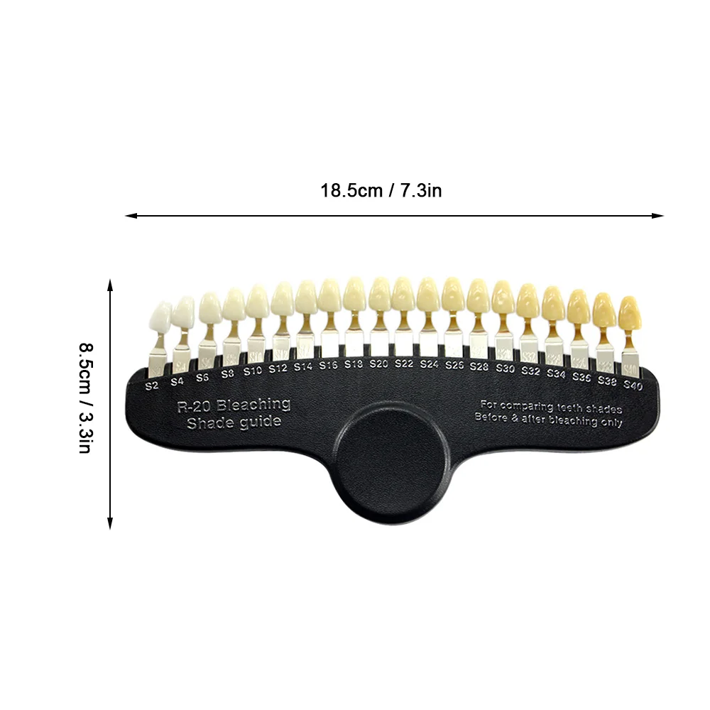 20 цветов, отбеливание зубов, 3D тени, гид, цветной компаратор с зеркалом, стоматология, холодный светильник, отбеливание зубов, белая стоматологическая пластина