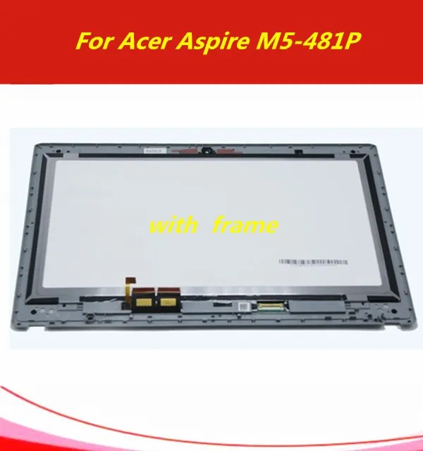 1" lcd кодирующий преобразователь сенсорного экрана в сборе+ рамка для acer aspire M5-481P