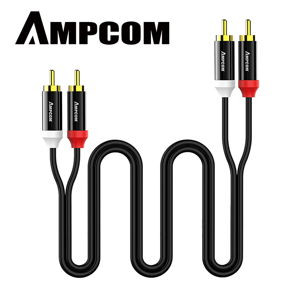 

AMPCOM 2RCA to 2RCA 3.5mm Superior Audio Cable Gold Plated 3.5mm Jack Plug Male to 2RCA R/L Aux Cable