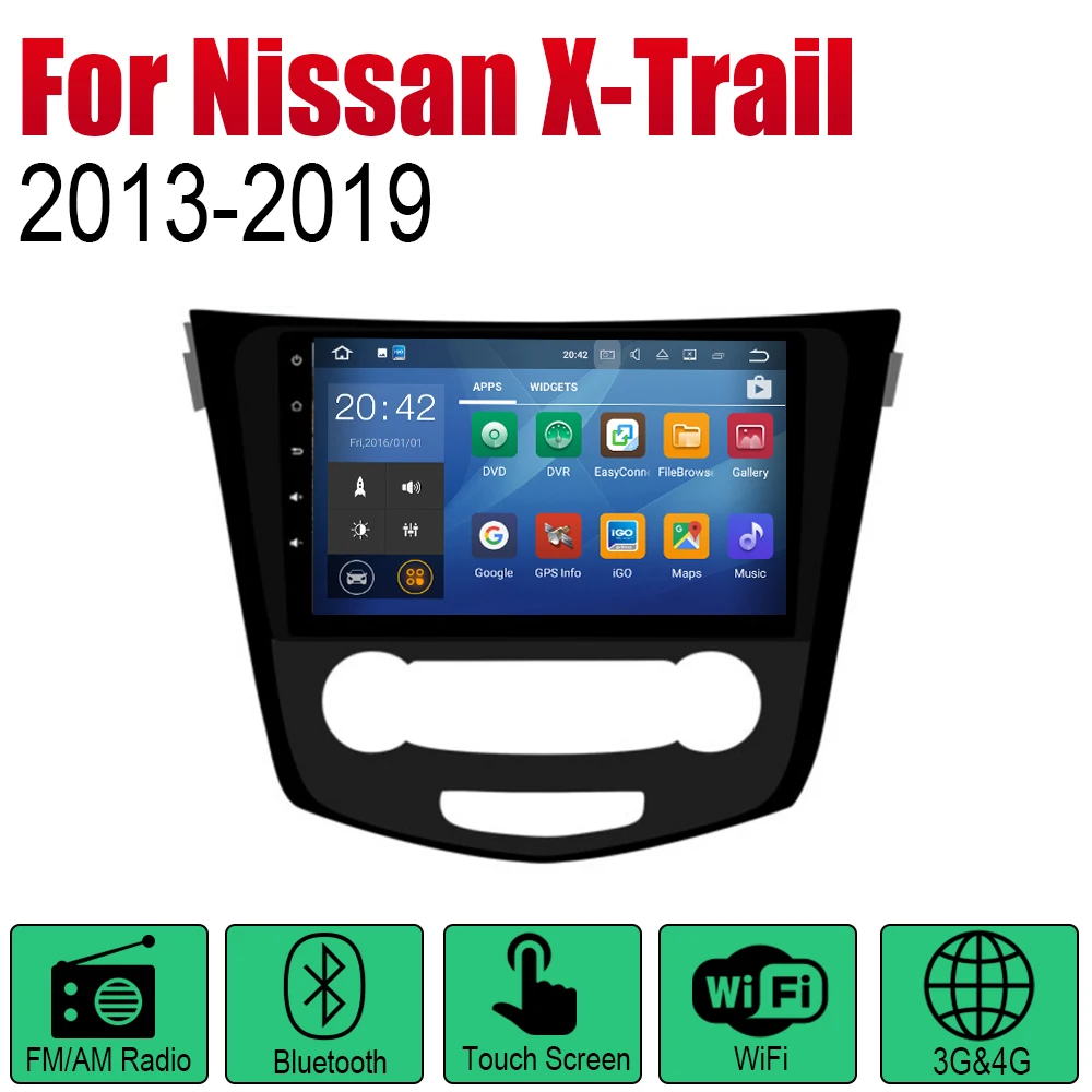 Автомобильный плеер с GPS навигацией для Nissan X Trail 2013 2014 2015 2016 2017 2018 2019 Android