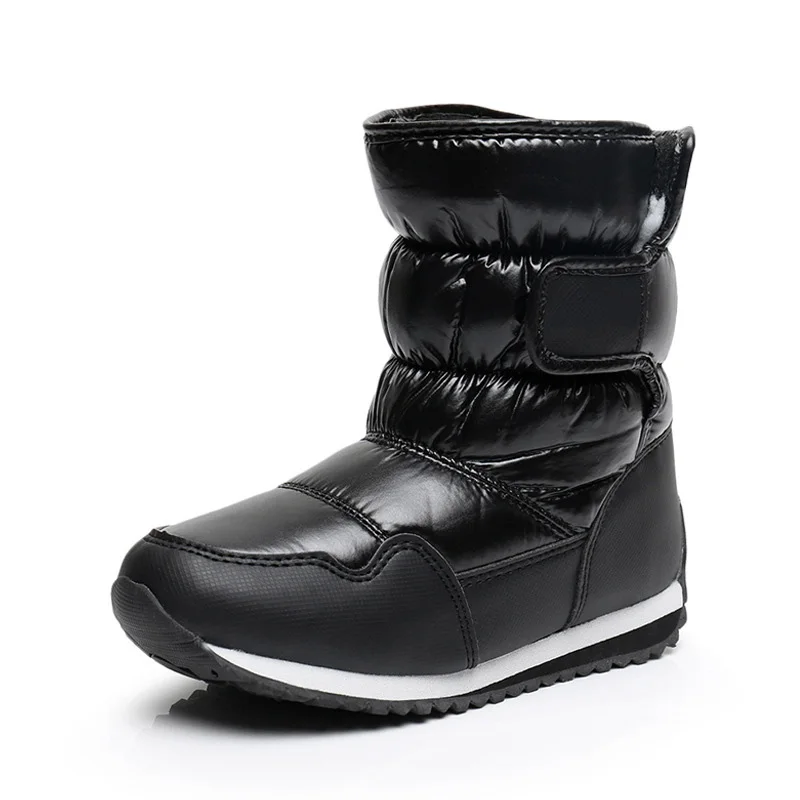 

2019 New Winter Children Shoes PU Leather Waterproof Warm Snow Boots Kids Boot Brand Baby Shoes Girls Boys Fashion Sneakers S3