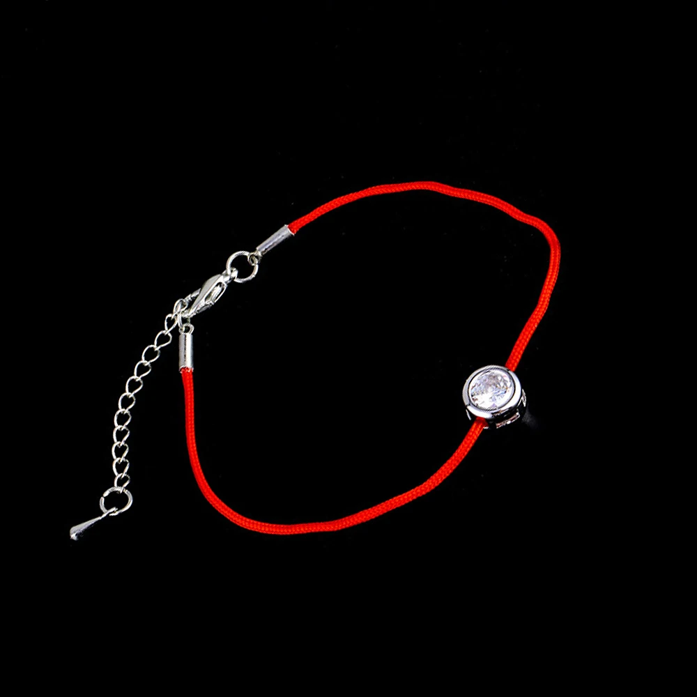 

New Fashion Red String Thread Rope Bracelet Small Cubic Zirconia Bracelets For Women Handmade Crystal Jewelry Lovers