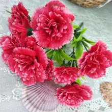11 голов 1 букет Искусственные цветы гвоздики для свадебного украшения прочные шелковые цветы искусственный букет VWF0028