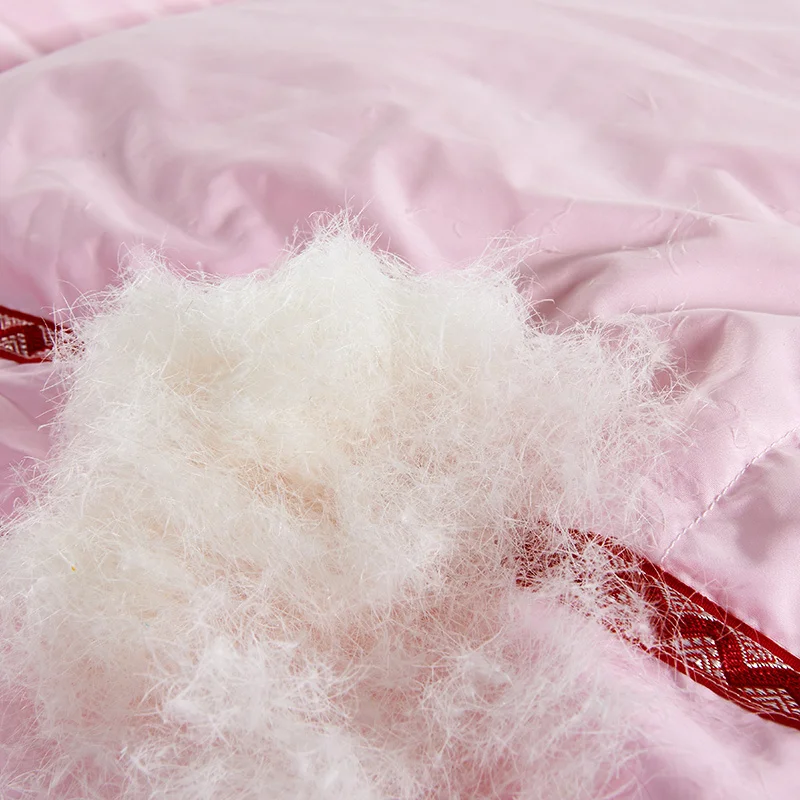 Мягкий белый розовый натуральный 90% гусиный пух одеяло 750FP Твин Полный queen King размер одеяло для гипоаллергенной спальни четыре сезона