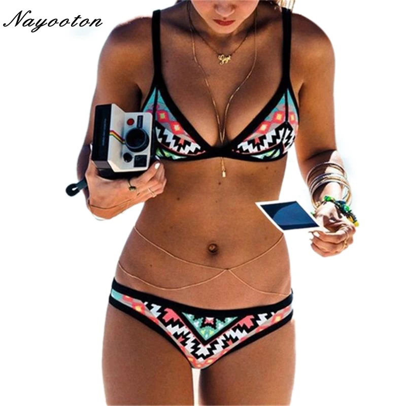 

2019 Sexy Bikinis Women Swimsuit Halter Top Brazilian Push Up Swimwear Female Bikini set Bandeau Summer Beach Bathing Suit D014