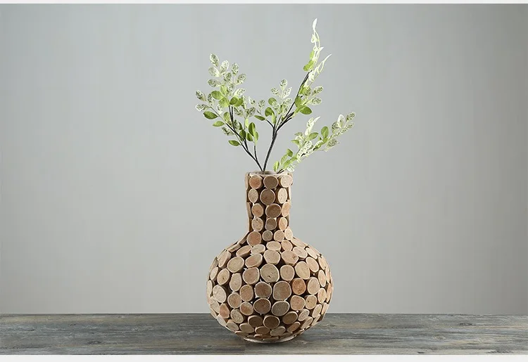 home decor vase wooden vases for flower gifts pastoral style wedding gift tabletop vase wood flower - Home Decor Vases home decor vase wooden vases for flower gifts pastoral style wedding gift tabletop vase wood flower - Home Decor Vases