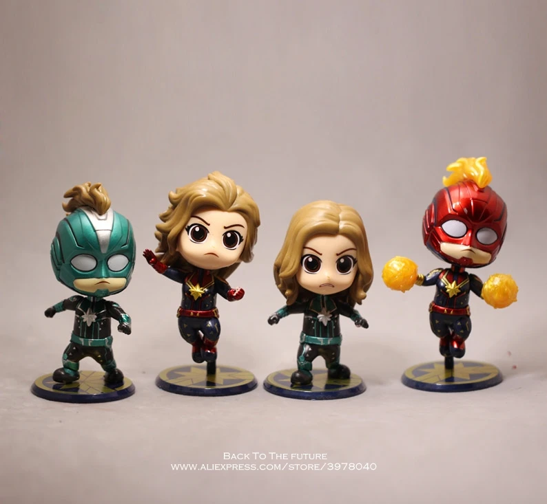 

Disney Avengers Captain Marvel 4pcs/set 12cm Action Figure Anime Decoration Collection Figurine Toy model for children gift