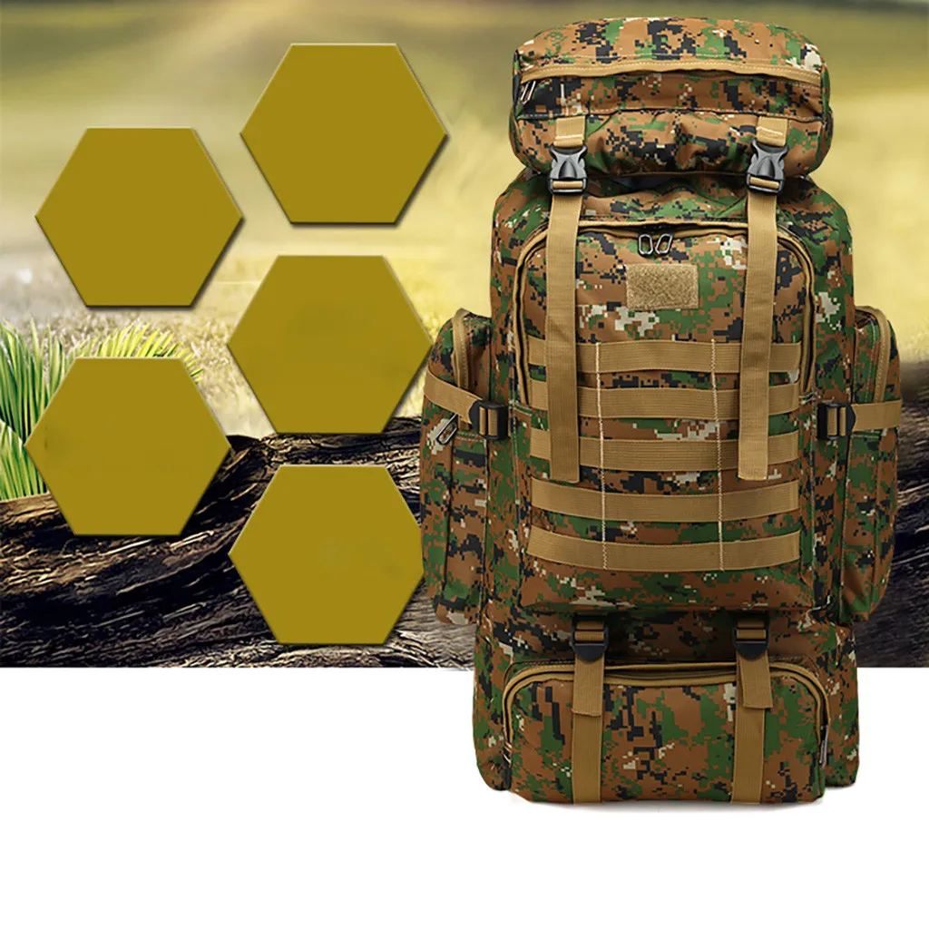 OCARDIAN 80L Large Capacity Tactical Backpack Army Military Assault Bags Outdoor Hiking Trekking Hunting Camping Bag Camouflage