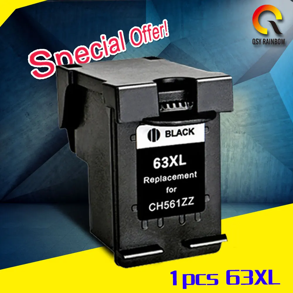 1pcs Black Ink Cartridge for HP63XL HP 63 63xl HP63 ...