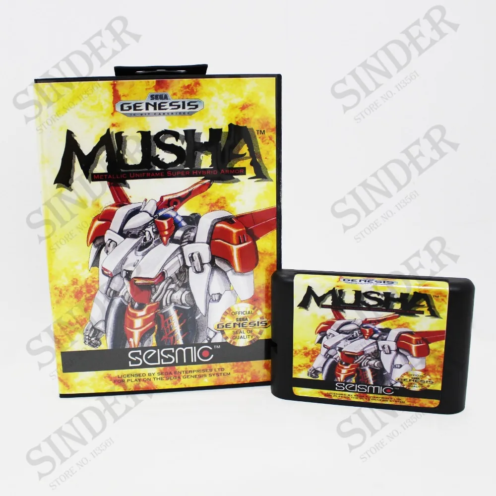 

Musha Boxed Version 16bit MD Game Card For Sega Mega Drive/ Genesis