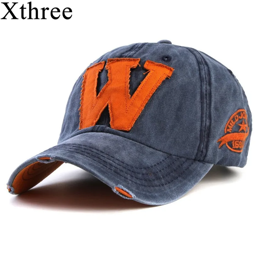 w on baseball cap