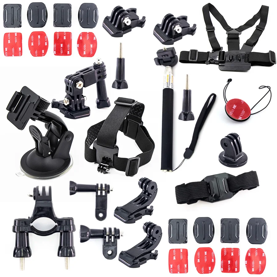 Set Selfie Stick Tripod 3M Sticker for Go Pro Accessories GoPro Hero7 6 5 4 3 Xiaomi Yi 4K mijia SJCAM SJ4000 SJ7 SJ6 Action Cam |