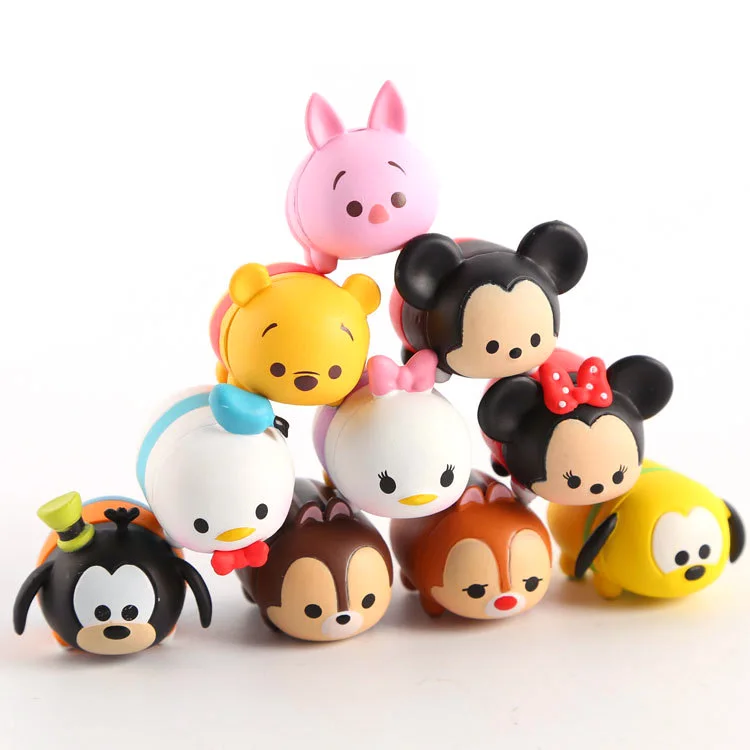 

1 pc Random Color Hot New Cute Figure Toys Mini Cute Cat Mickey Tigger Minnie Cute Action Figures Home Decor Toys for Children