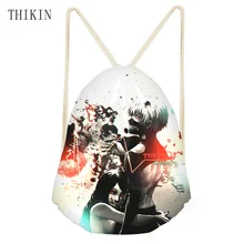 THIKIN сумки для плавания с аниме Kaneki Кен косплей спортивная сумка для мальчиков Дети веревка рюкзак пляж Bolsos Mochila пользовательское изображение