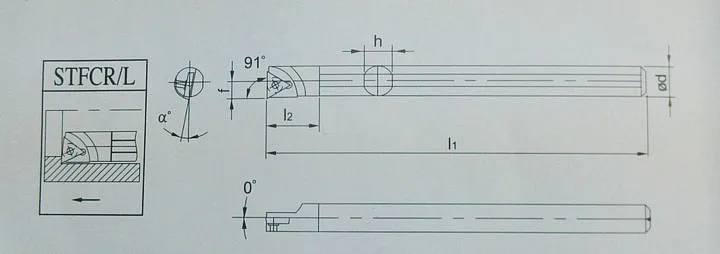 STFCR/L тип винт стержень отверстие токарный станок с ЧПУ Токарный станок инструмент стержень 91 расточной бар
