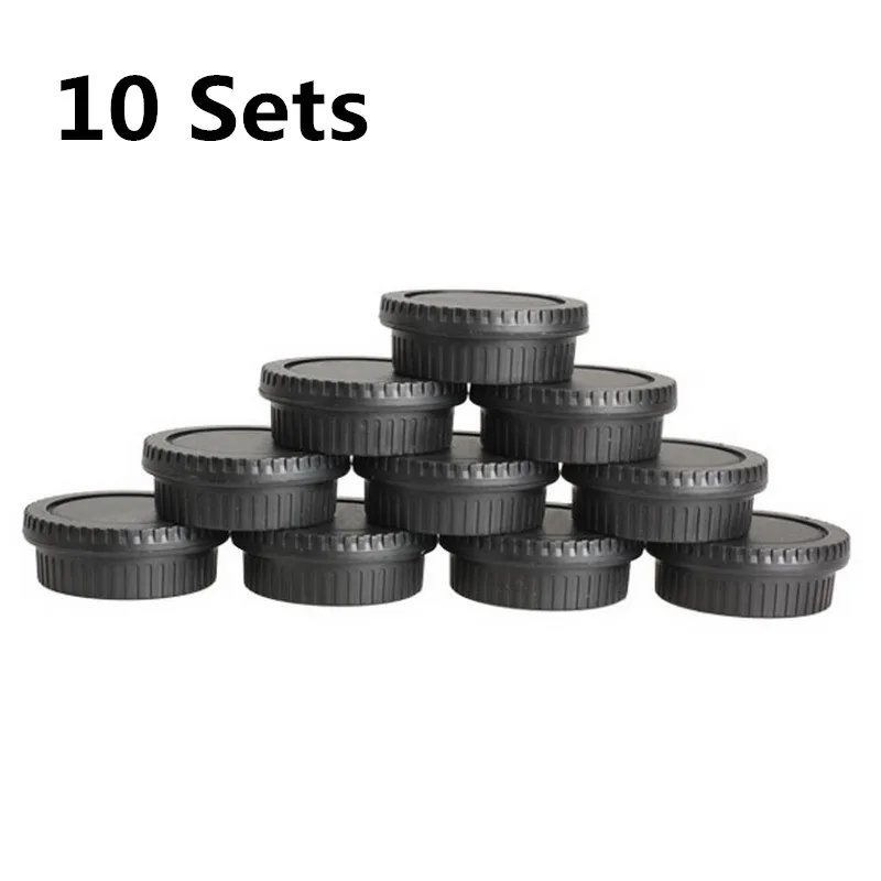 

10 Set of Rear Lens Cover with Camera Body Cap for Canon DSLR SLR EOS EF FW1S with the word"Canon"