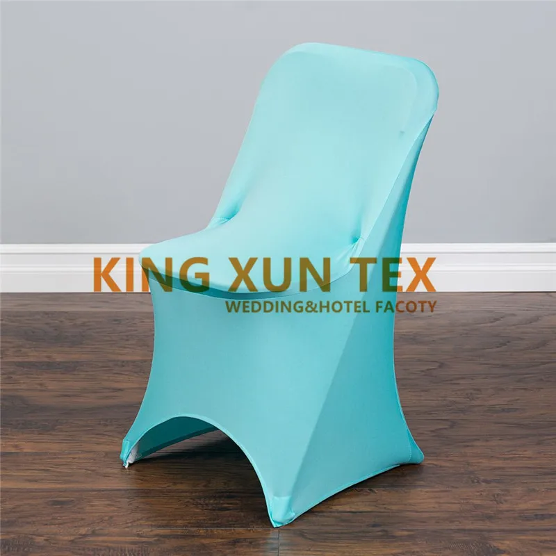 Складные чехлы для стульев из спандекса с четырьмя карманами чехлы на кресла стрейч для складывания украшения для стульев - Цвет: turquoise