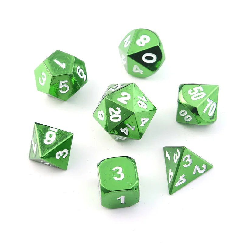 Rpg Dobbelstenen Metalen Dnd многогранные наборы Dados Dungeons And Dragons aluminum Zwart Dices D20 10 12 6 Tafel Games