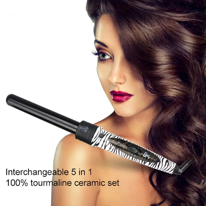 

5 In 1 Change Tube Curling Iron Set Curl Tools Barber Accessories Professional Temperature Control Multifunctional Curling Iron